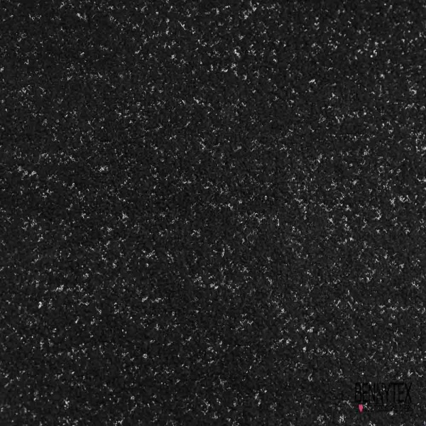 Laine bouillie chinée blanc discret noir