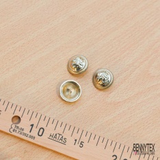 10 boutons à queue hexagone métal or acrylique noir mat