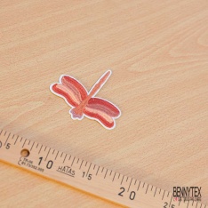 Ecusson brodé libellule ton bleu