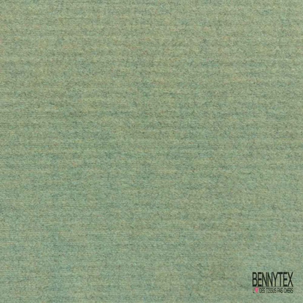 Coupon 3m Tricot de laine velours uni amande