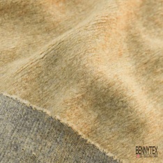 Coupon 3m Tricot de laine velours uni amande