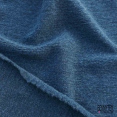 Coupon 3m Tricot de laine velours uni beige chaud