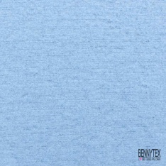 Coupon 3m Tricot de laine velours uni bleu de gris