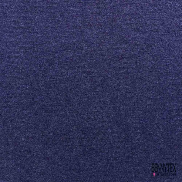 Coupon 3m Tricot de laine velours uni raisin royal