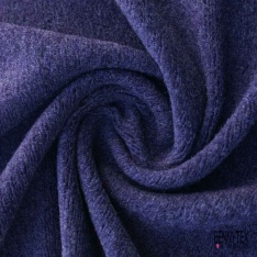 Coupon 3m Tricot de laine velours uni ciel
