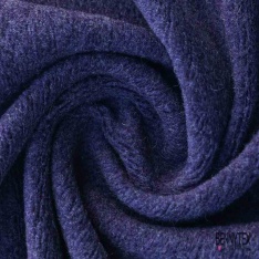Coupon 3m Tricot de laine velours uni ciel