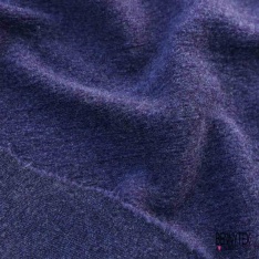 Coupon 3m Tricot de laine velours uni ciel