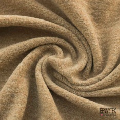 Coupon 3m Tricot de laine velours uni raisin royal