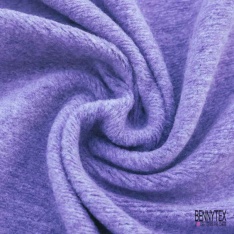 Coupon 3m Tricot de laine velours uni lilas rosé