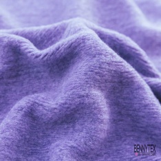 Coupon 3m Tricot de laine velours uni lilas rosé
