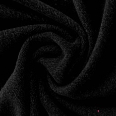 Coupon 3m Tricot de laine velours uni parme