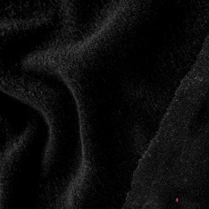 Coupon 3m Tricot de laine velours uni parme