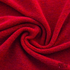 Coupon 3m Tricot de laine velours uni noir