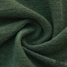 Coupon 3m Tricot de laine velours uni bleu nuit