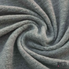 Coupon 3m Tricot de laine velours uni kaki militaire