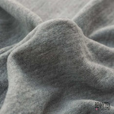 Coupon 3m Tricot de laine velours uni kaki militaire