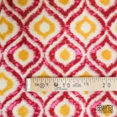 Coupon 3m Tricot polaire motif seventie's