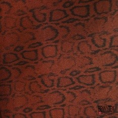 Natté de laine poilue léopard noir fond beige chaud