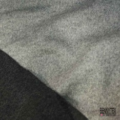 Velours de laine double face recto carreau verso noir