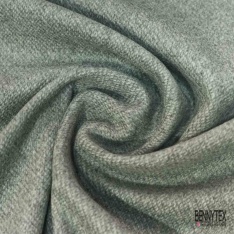 Velours de laine double face recto gris clair verso anthracite