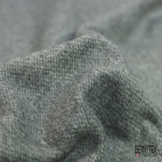 Velours de laine double face recto gris clair verso anthracite