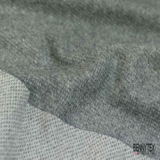 Velours de laine double face recto gris clair verso anthracite