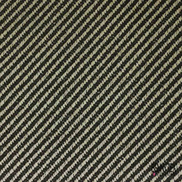 Natté de laine fantaisie sergé brun froid crème