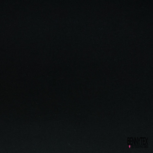 Sergé de laine cachemire noir corbeau