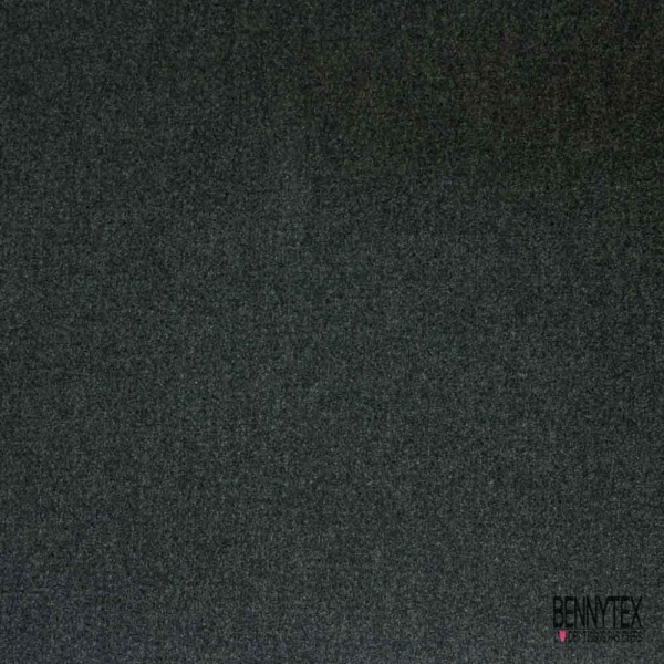 Velours de laine épais uni anthracite
