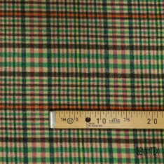 Laine souple cachemire carreaux anglais gazon fushia kaki marine turquoise fond crème