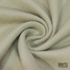 Mohair de laine vierge rayure horizontale beige café