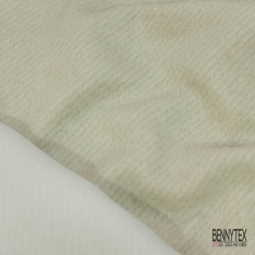 Mohair de laine vierge rayure horizontale beige café