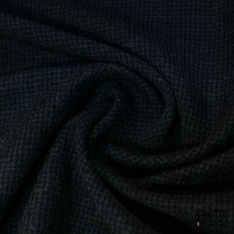 Drap de laine souple pied de puce noir gris clair