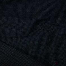 Drap de laine souple pied de puce noir gris clair