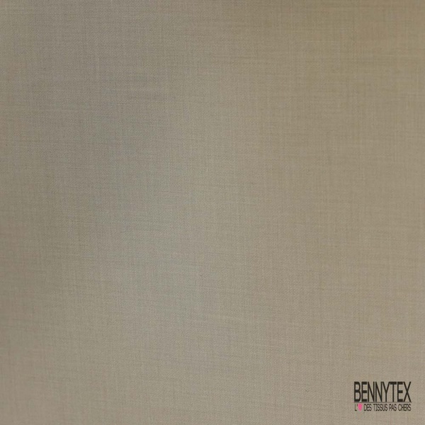 Drap double viscose polyamide tailleur uni vanille élasthanne