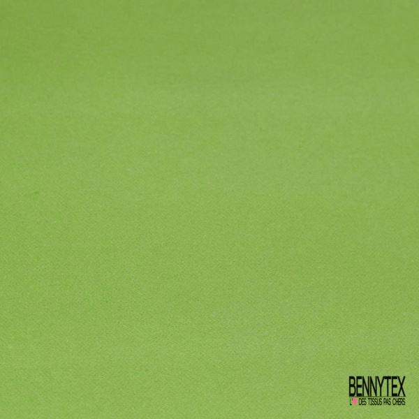 Velours de laine fluide uni pomme