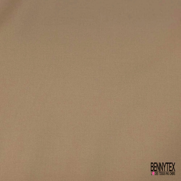 Gabardine polylaine uni taupe grisée
