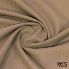 Gabardine polylaine uni taupe grisée