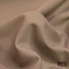 Gabardine polylaine uni taupe grisée