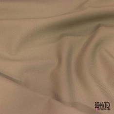 Gabardine polylaine uni taupe grisée