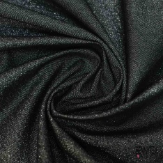 Toile coton fine lurex argent fond crème