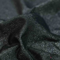 Toile coton fine lurex argent fond crème