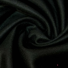 Gabardine de laine semi rigide métal ton sur ton noir