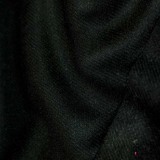 Gabardine de laine semi rigide métal ton sur ton noir