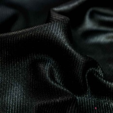 Sergé de laine cachemire noir corbeau