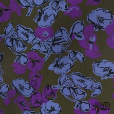 Popeline coton élasthanne digital satinée imprimé géométrique tribal