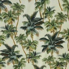 Satin coton élasthanne imprimé géométrique enchainé gris fond bleu lavande