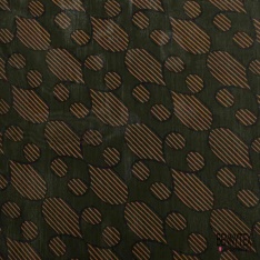 Voile soie coton imprimé peau de tigre roux taupe noir