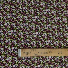 Crêpe viscose digital motif abstrait projetté bleu fond blanc cassé