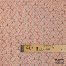 Voile coton imprimé tigre prune rose mandarin